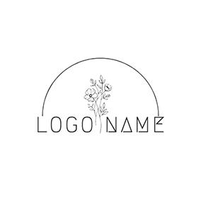カットロゴ Cute Font Bouquet Signature logo design