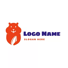 Logótipo Flor Cute Hamster and Sunflower Seed logo design