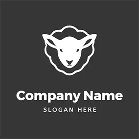 Emblem Logo Cute Lamb Wool Design logo design