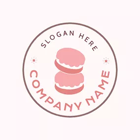 Macaron Logo Cute Macaron Cookie logo design