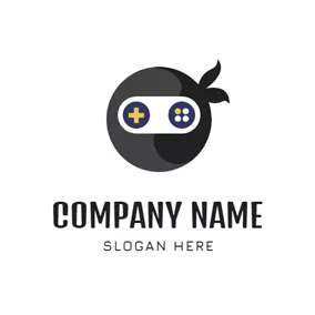 忍者logo Cute Ninja Head Icon logo design