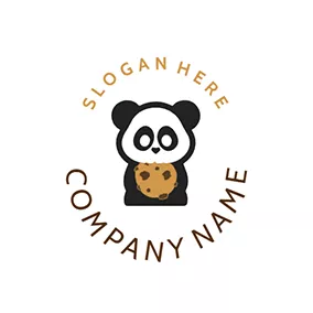 Panda Logo Cute Panda Cookie logo design
