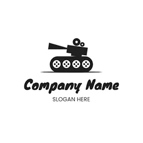 兵隊のロゴ Cute Tank Logo logo design