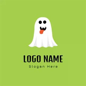 Logótipo Do Mal Cute White Evil Spirit logo design