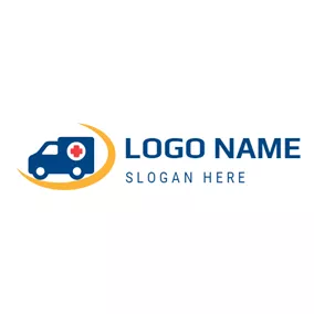 Medical & Pharmaceutical Logo Dark Blue Ambulance logo design