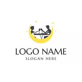Logótipo De Noivado Dating Man and Woman Icon logo design
