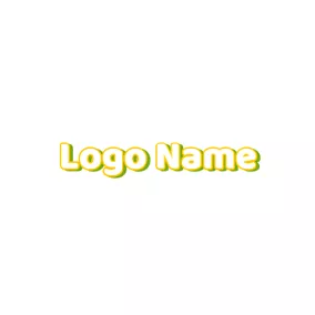 フェイスブックのロゴ Dazzling Yellow Outlined Font logo design