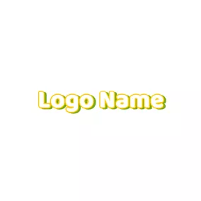 Logotipo De Facebook Dazzling Yellow Outlined Font logo design