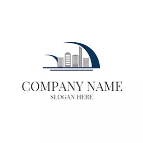 Logótipo De Decoração Decoration and Gray Office Building logo design