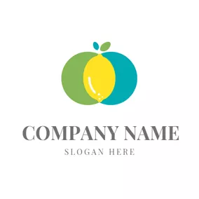 レモンロゴ Decoration and Ripe Lemon logo design