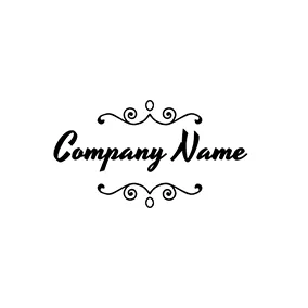 Design Logo Decoration Bold Text Signature logo design