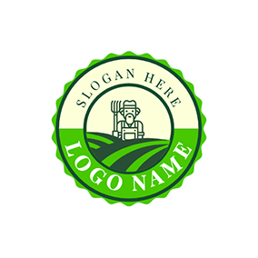 Eco Logo Decoration Cropland Annulus Farmer logo design