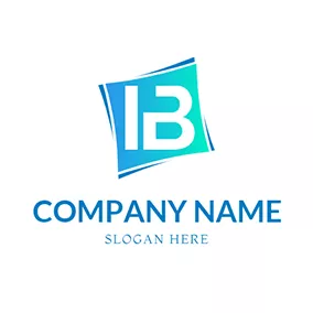 I B Logo Decoration Overlay Letter I B logo design