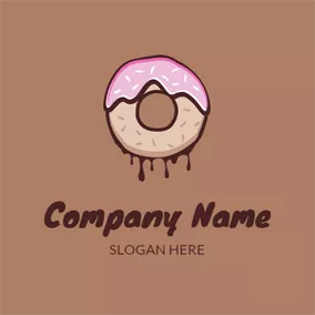 巧克力Logo Delicious Chocolate and Doughnut logo design
