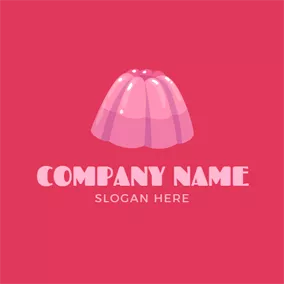 果冻logo Delicious Pink Jelly logo design
