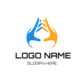 Creative Logo Design Hands Cooperation Friend logo design