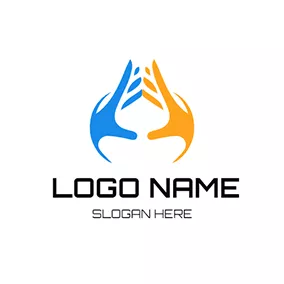 Design Logo Design Hands Cooperation Friend logo design