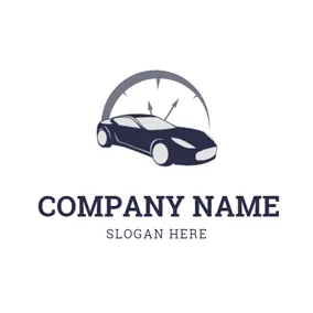 Gray Logo Dial Plate and Motor Vehicle logo design