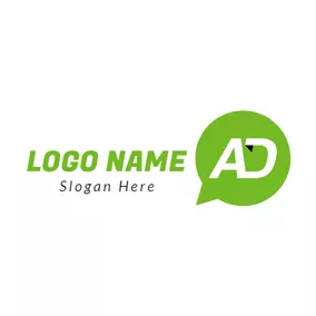 広告ロゴ Dialog Box and Social Media Ad logo design