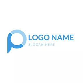 Logótipo C Dialog Box Simple Letter P C logo design