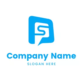 Sp Logo Dialogue Box and Letter S P logo design