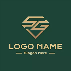 Logótipo G Diamond Abstract Letter S G logo design