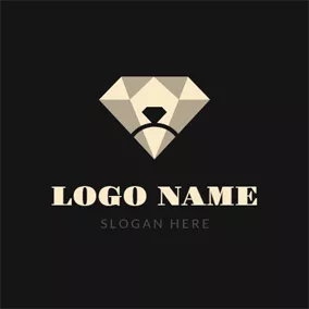 3D Logo Diamond Ring and Jewelry logo design