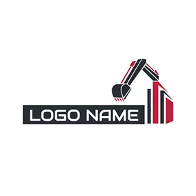 Logótipo Da Escavadora Dig Machine Arm and Excavator logo design