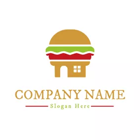 Burger Logo Dining Room and Double Sandwich logo design