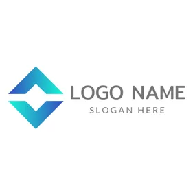Logotipo V Double Blue Letter V logo design