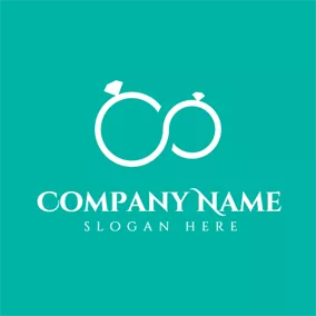 Bridal Logo Double Diamond Rings logo design