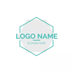 アルファベットロゴ Double Hexagon and Simple Name logo design