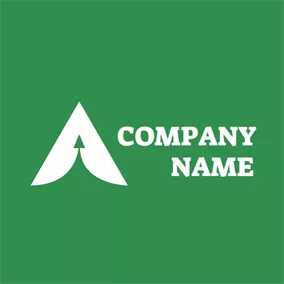 Green Logo Double White Arrows logo design