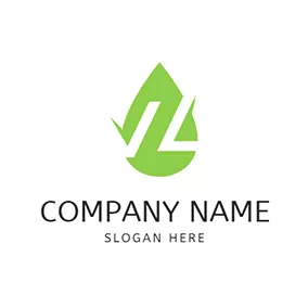 Drop Logo Drop Overlay Letter V L logo design