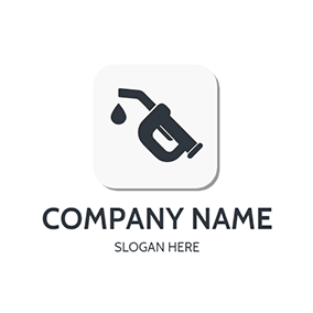 煤气logo Drop Pump Square Gas Station logo design