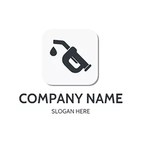 Drop Logo Drop Pump Square Gas Station logo design