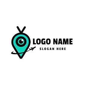 Map Logo Drop Type and Youtube Channel logo design
