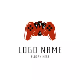 電子競技 Logo Eagle Claw and Game Controller logo design