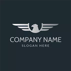 軍事 Logo Eagle Symbol and Wing Icon logo design