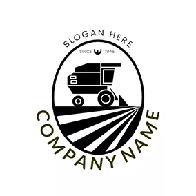 Grain Logo Egg Shape Harvester logo design