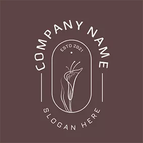 螞蟻logo Elegant Verticial Lily logo design