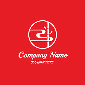 Logotipo Chino Embroidery Bamboo Simple Chinese logo design