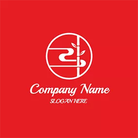 Curve Logo Embroidery Bamboo Simple Chinese logo design