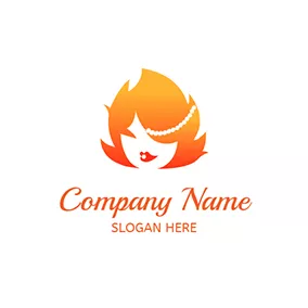 Design Logo Enchanting Woman Pearl Fire logo design