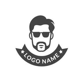 Handsome Logo Encircled Fashion Hipster Icon logo design
