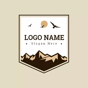 Hiking Logo Endless Steep Mountain logo design