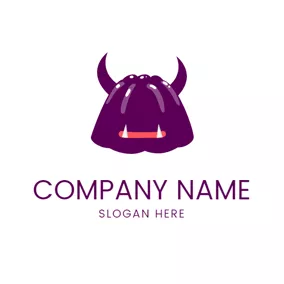 Jelly Logo Evil Person Shape and Jelly logo design