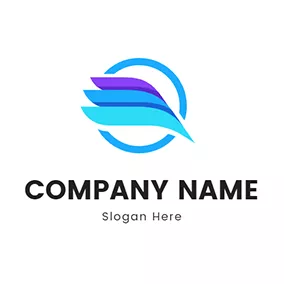 Deliveryman Logo Express Logistics Circle and Wing logo design