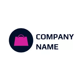 Pink Logo Exquisite Pink Handbag logo design