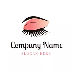 Pink Logo Eye Shadow and Eyelash logo design